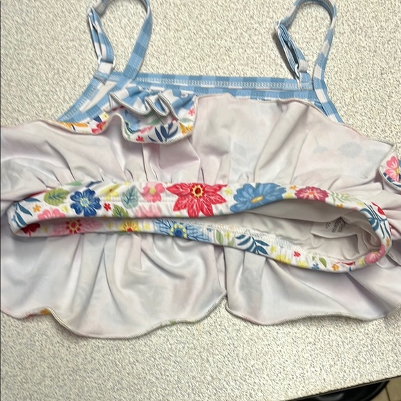 Floral and Gingham Two-Piece Swimsuit - Picture 6 of 8